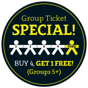 Group Ticket Special! Buy 4, Get 1 Free (Groups 5+)
