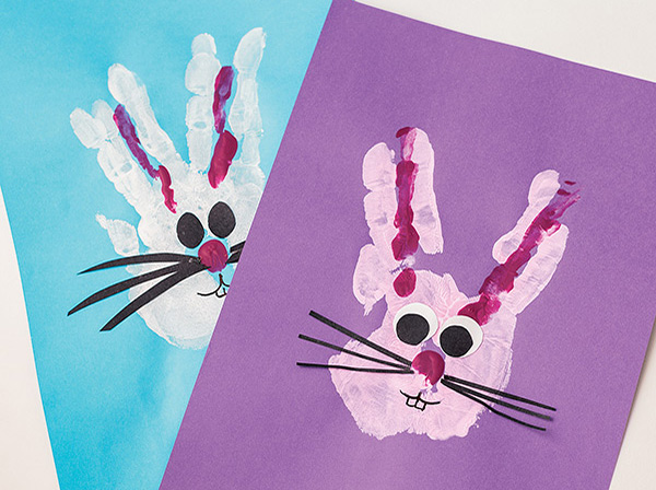 Handprint bunnies